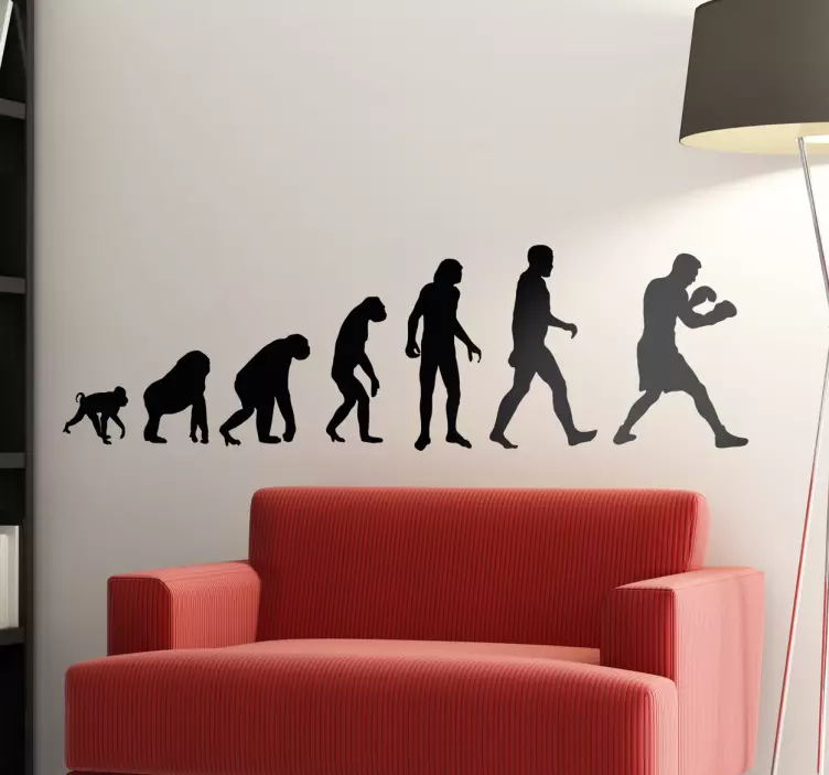 Boxer evolution vägg klistermärke - Tenstickers