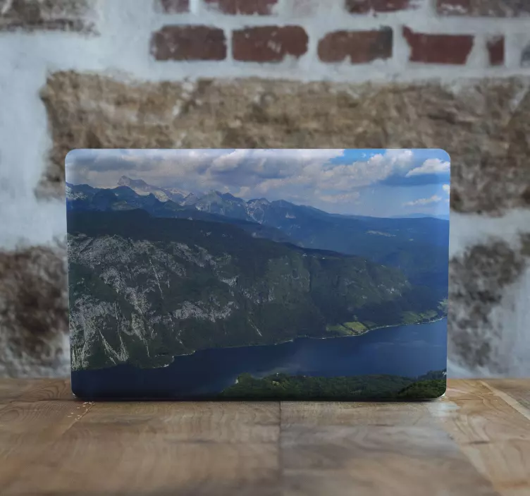 Breathtaking mountain landscape klistermärke för bärbar - Tenstickers