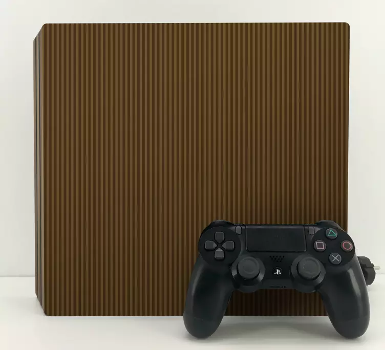 Brun färg med ränder ps4 klistermärke - Tenstickers