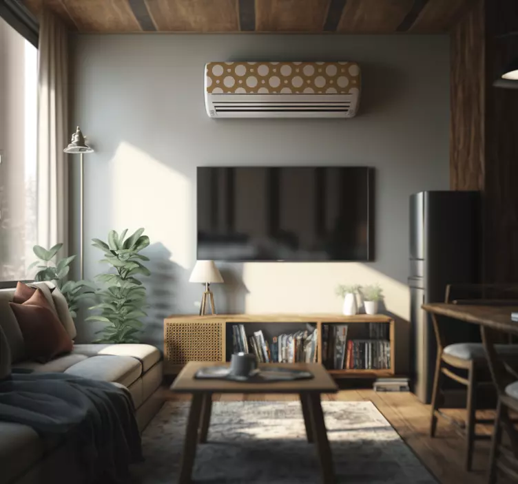 Brun med vita prickar Väggklistermärken cirklar - Tenstickers