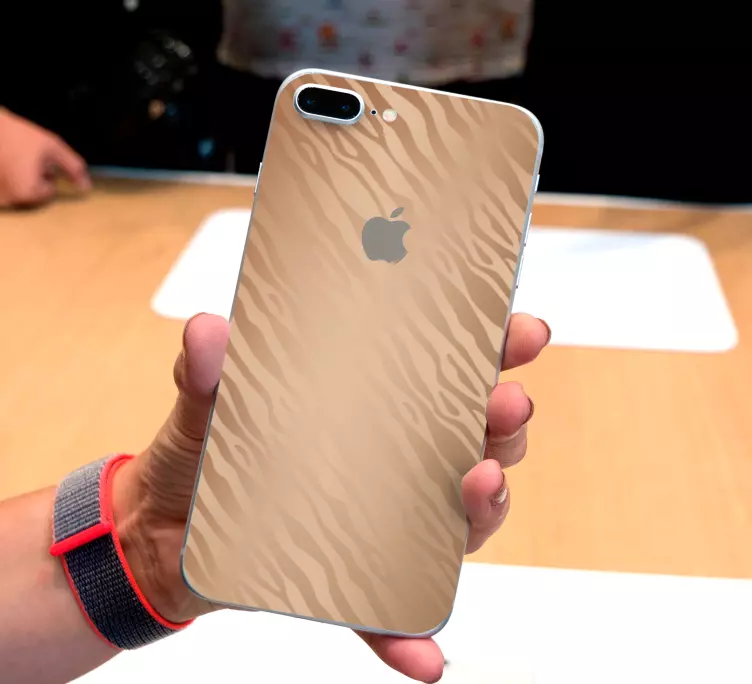 Brun zebra iphone klistermärke - Tenstickers