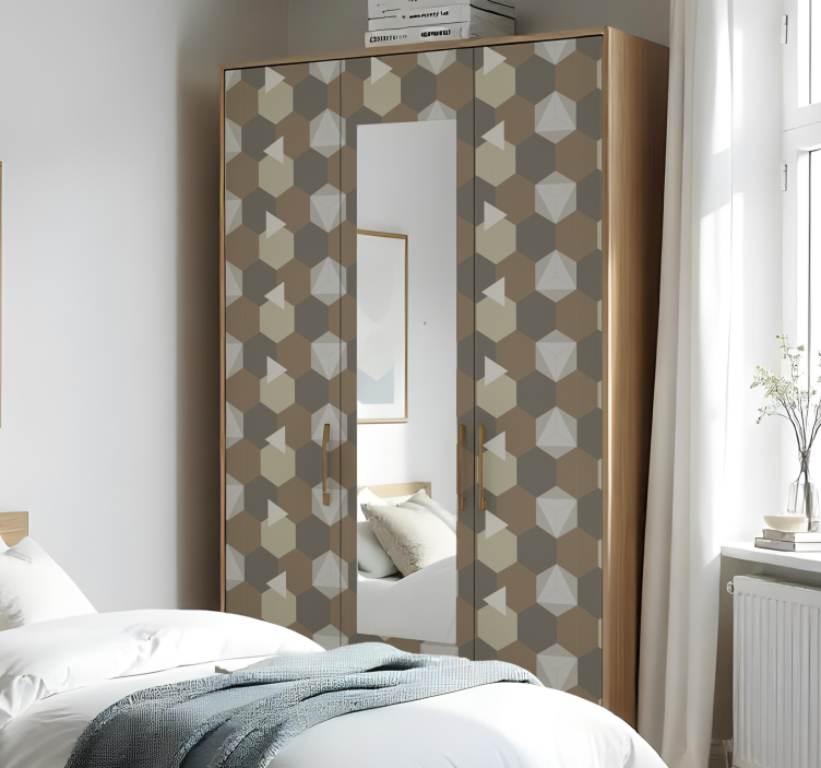 Bruna hexagoner klistermärken til möbler - Tenstickers