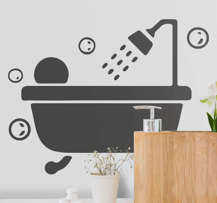 Klistermärke för bubbelbad dusch - Tenstickers