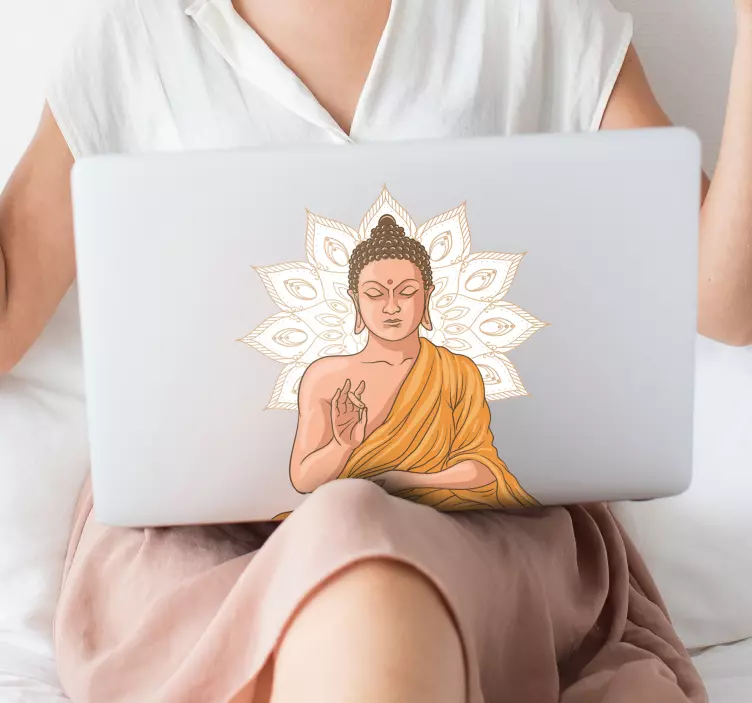 Laptop klistermärke av buda yoga - Tenstickers