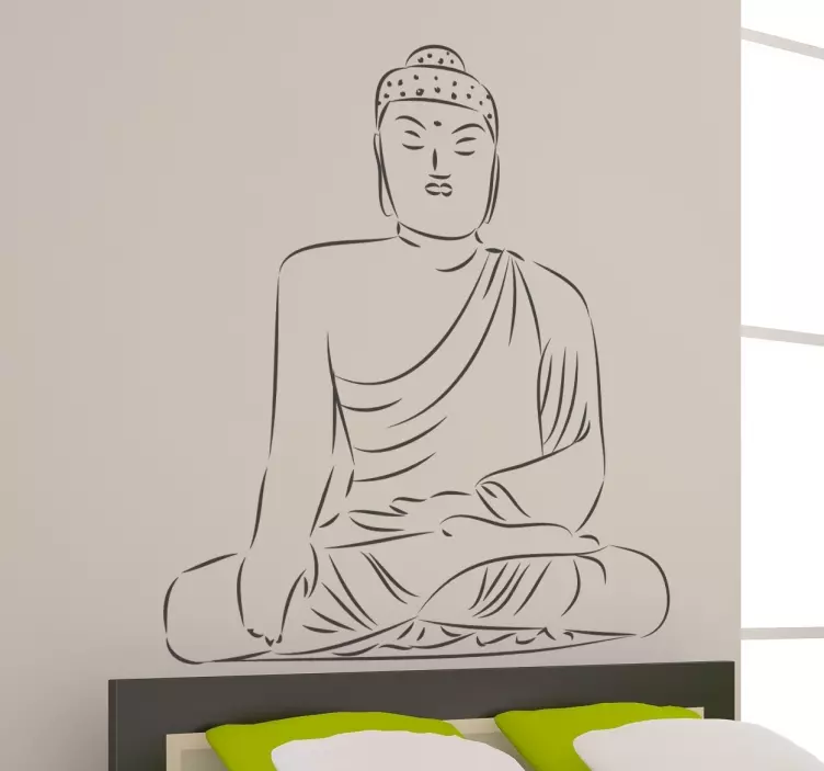 Buddha disposition vägg klistermärke - Tenstickers