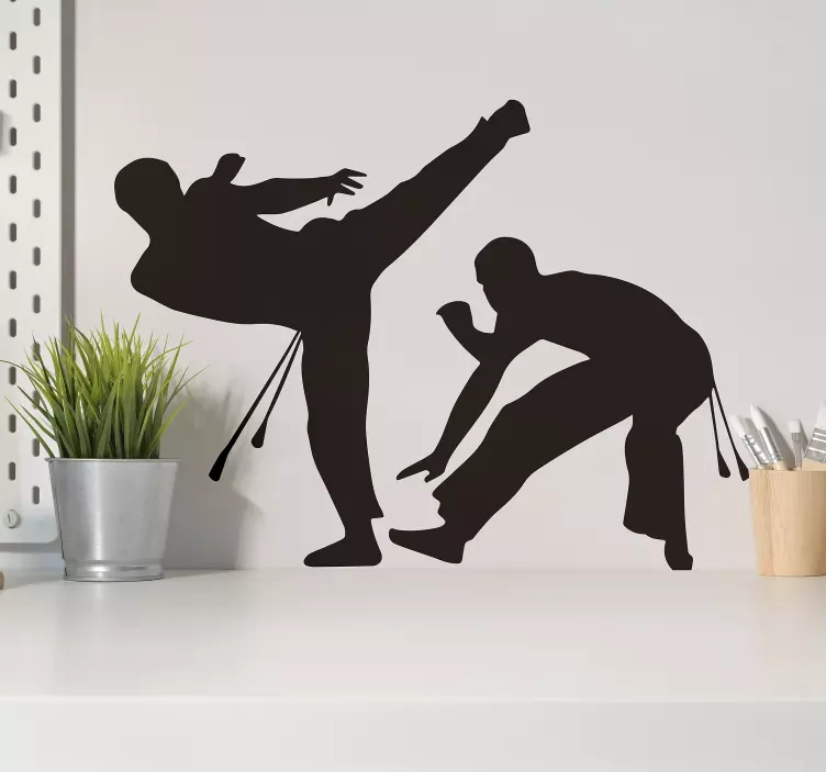 Capoeira väggkonst klistermärke - Tenstickers