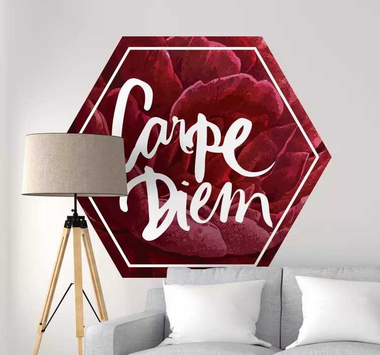 Carpe diem blomdesign Väggklistermärken djur - Tenstickers