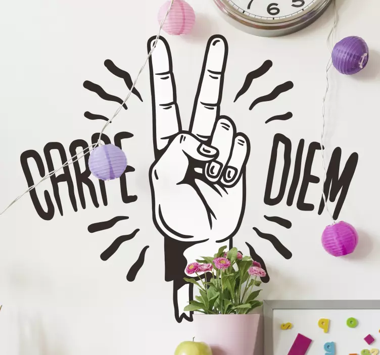 Carpe diem motiverande vägg klistermärke - Tenstickers