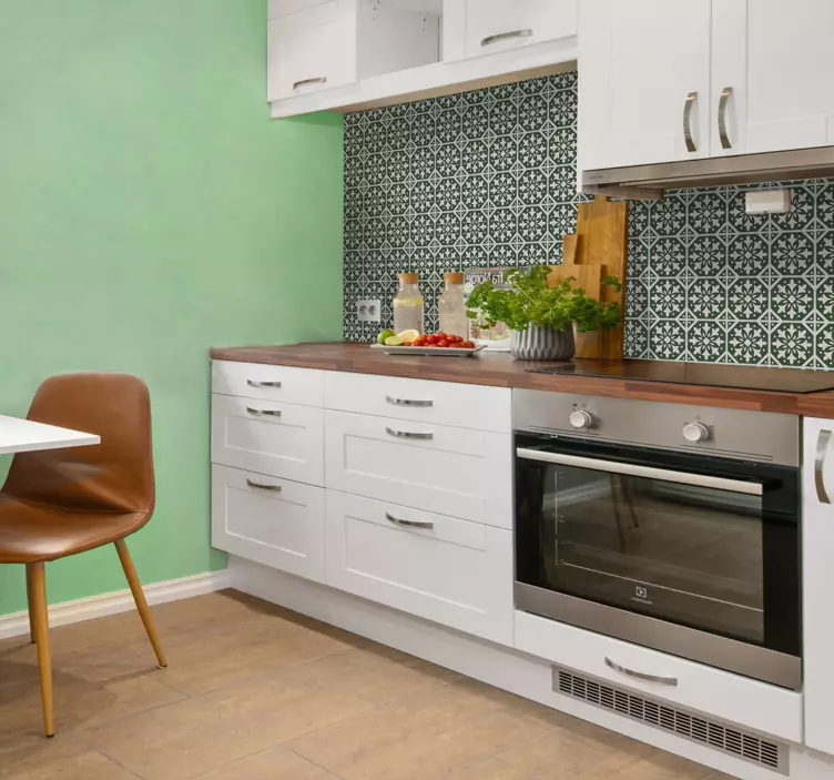 Cement på en grön bakgrundskakel - Tenstickers