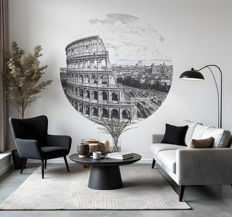 Cercle roman wallsticker - Tenstickers