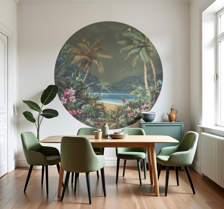 Cercle tropisk oas wallsticker - Tenstickers