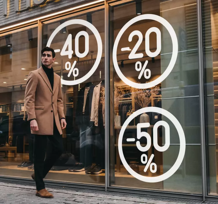 Cirkel rabatt rea banner dekal - Tenstickers