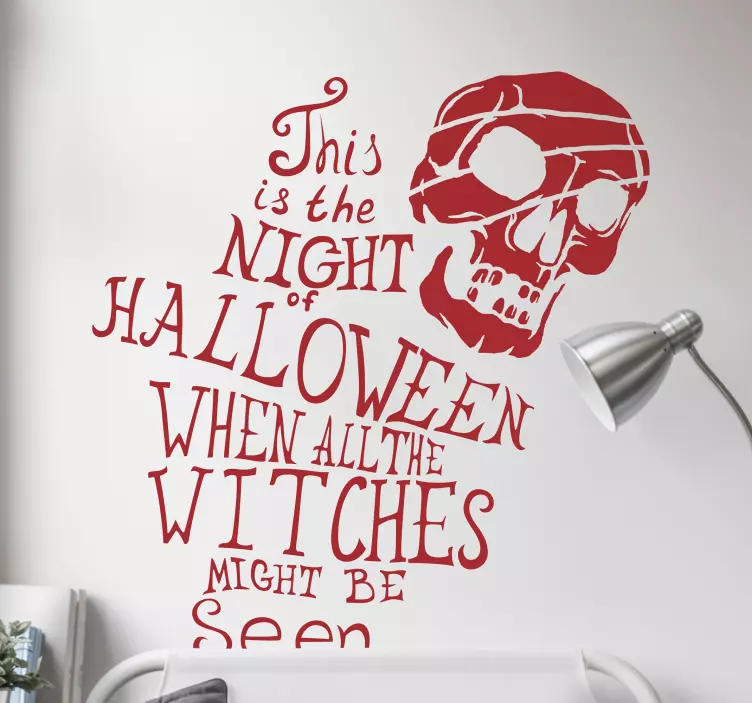Offert med skalar halloween klistermärke - Tenstickers