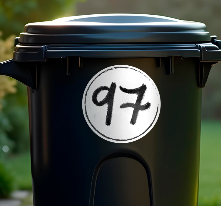 Custom numerisk etikett container klistermärke - Tenstickers