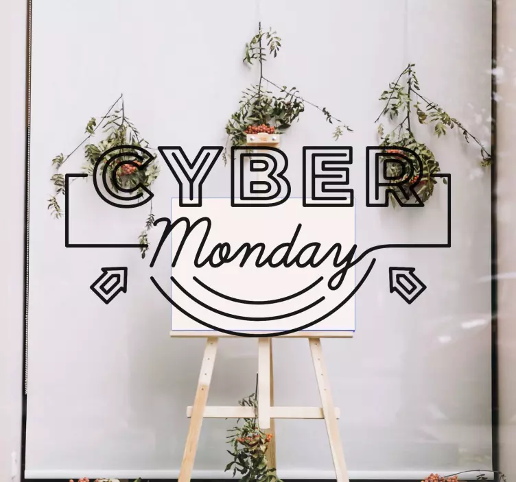 Cyber monday-special skyltfönster klistermärken - Tenstickers