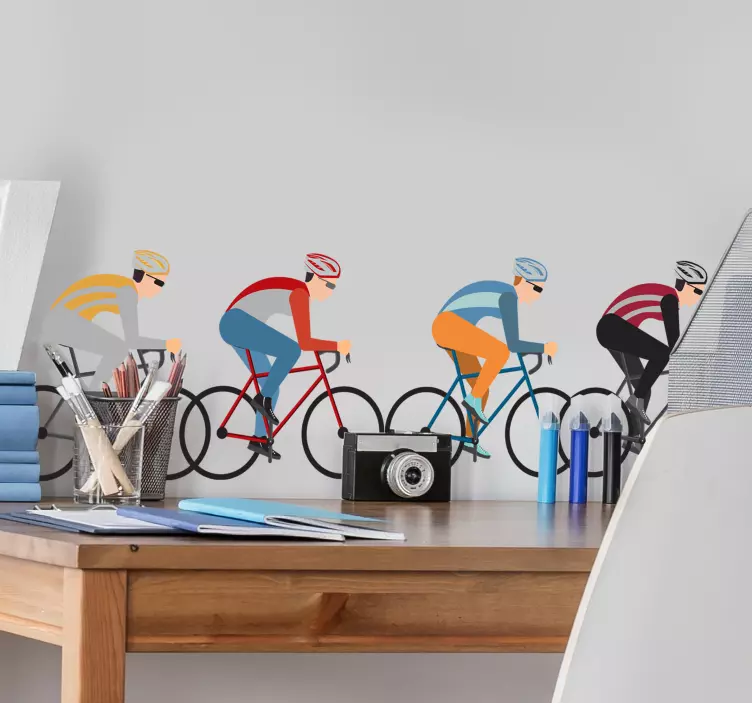 Cyklister cyklar sport dekal - Tenstickers