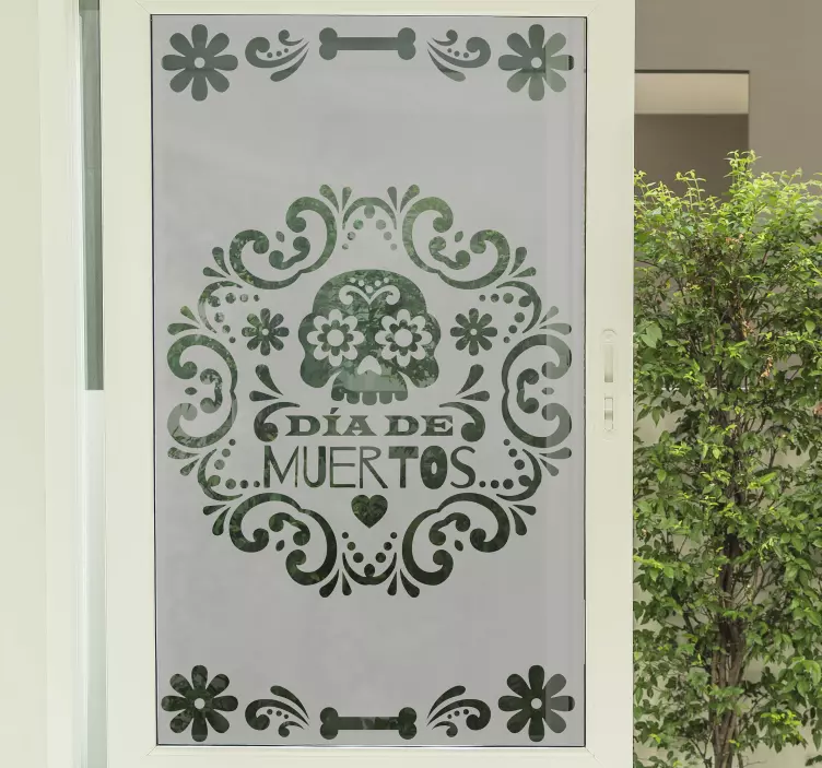 Dagen för de döda fönstren klistermärke - Tenstickers