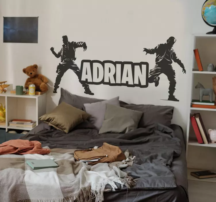 Dansande soldater med namn Väggklistermärke - Tenstickers
