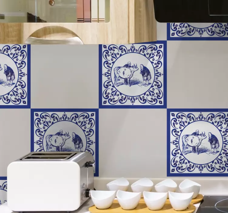 Vinylklistermärke för män och ko - Tenstickers