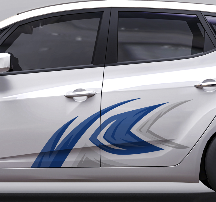 Dekoration i ljusblå bilklistermärke - Tenstickers