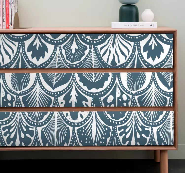 Dekorativ klistermärke blommönster stil - Tenstickers