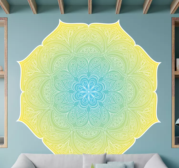 Dekorativ klistermärke elegant mandalaform - Tenstickers