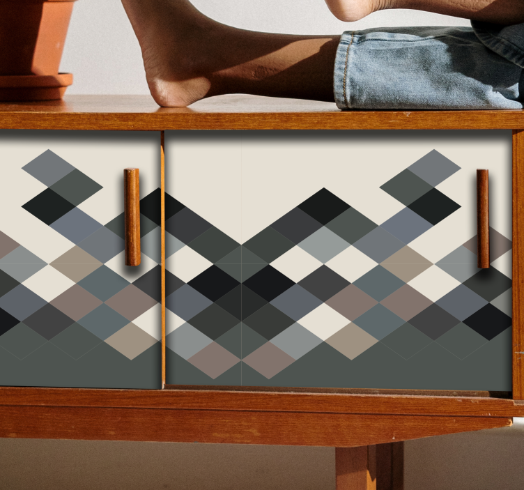 Dekorativ klistermärke geometrisk texturerad finish - Tenstickers