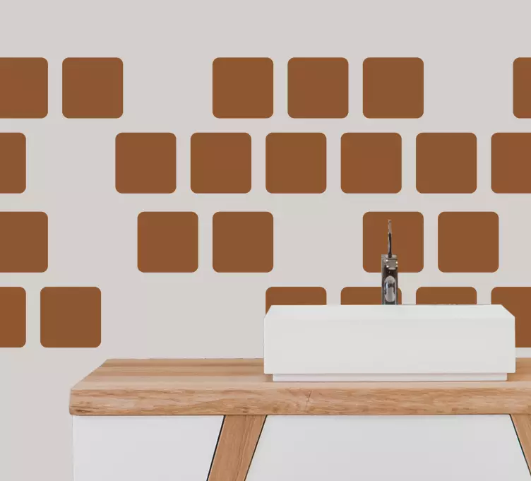 Dekorativ klistermärke geometriskt rutmönster - Tenstickers