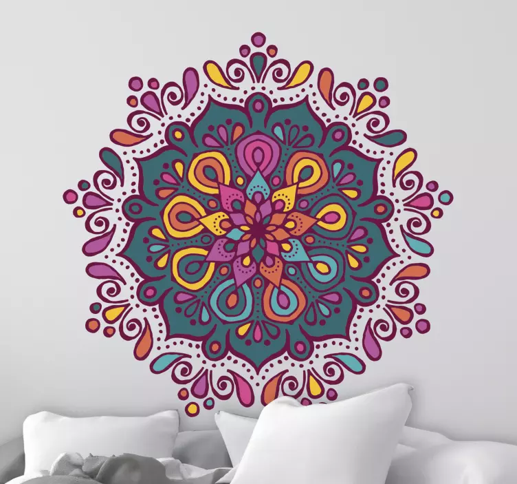 Dekorativ klistermärke levande mandala inspiration - Tenstickers