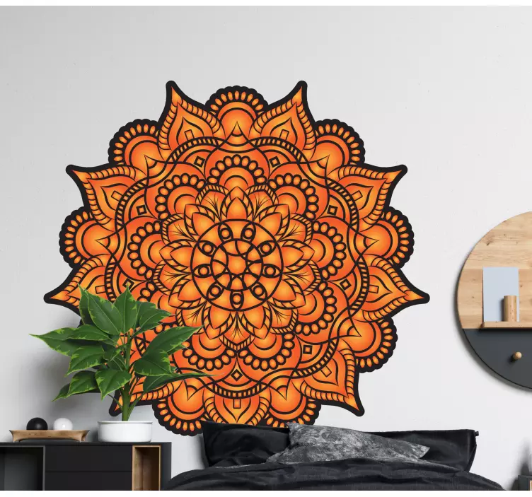 Dekorativ klistermärke mandala blommotiv - Tenstickers