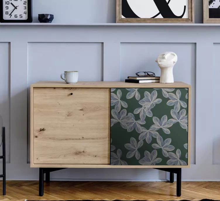 Dekorativ klistermärke med botanisk bladdelement - Tenstickers