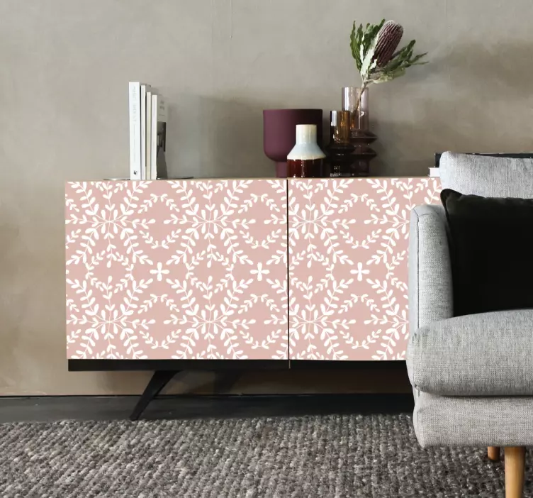 Dekorativ klistermärke med detaljerat bladmönster - Tenstickers