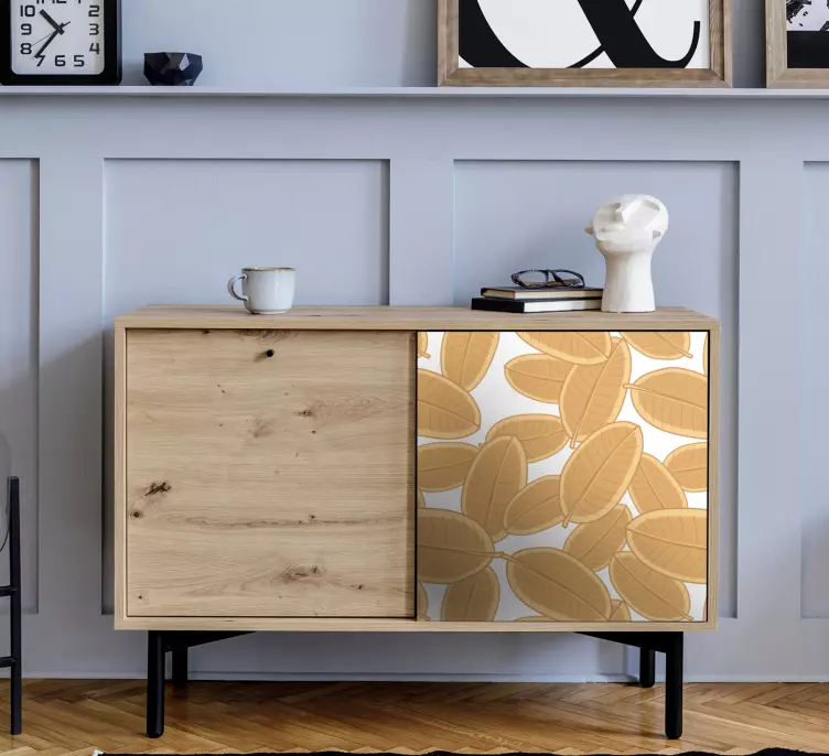 Dekorativ klistermärke med löv mönster motiv - Tenstickers