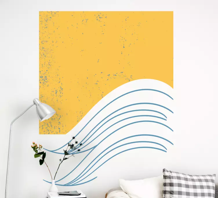 Dekorativ klistermärke med vågmönster stil - Tenstickers