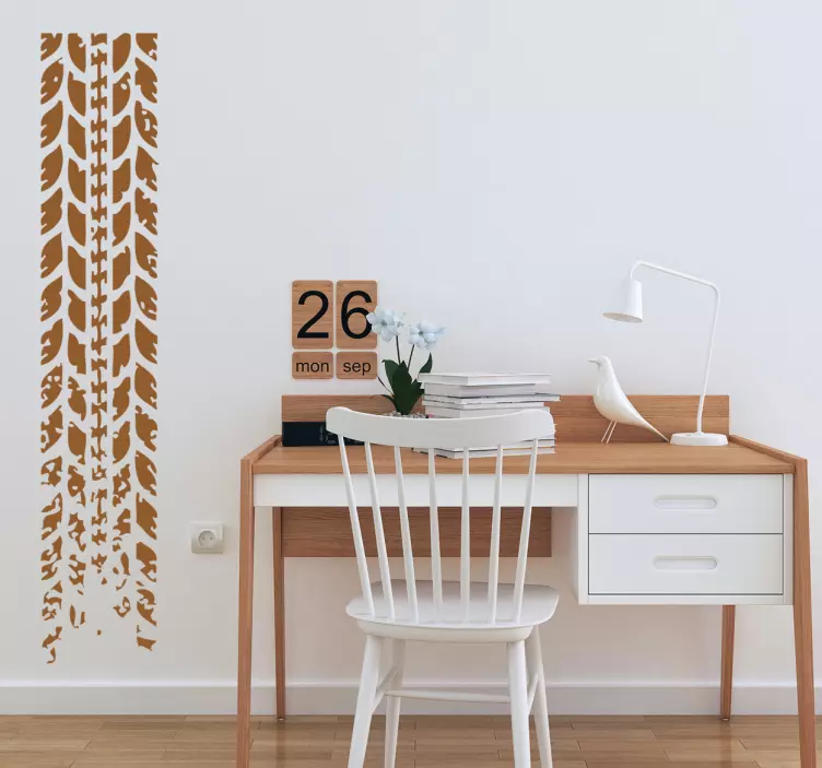 Dekorativa däckspårväggen klistermärke - Tenstickers