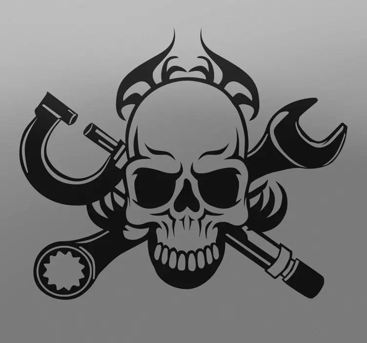 Dekorativa klistermärke för skalle med skalle - Tenstickers