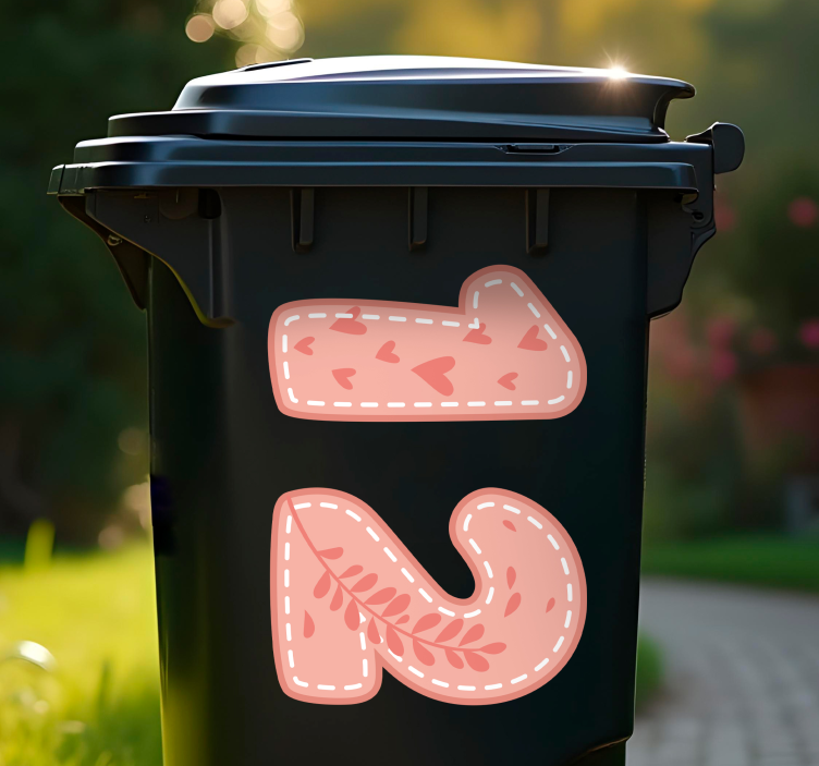 Dekorativa textelement container klistermärke - Tenstickers
