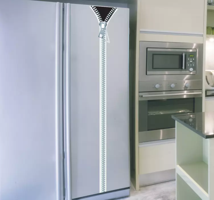 Dekorativt klistermärke med dragkedja - Tenstickers