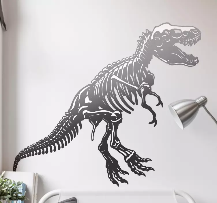 Dinosaurie skelett dinosaurie vägg klistermärke - Tenstickers