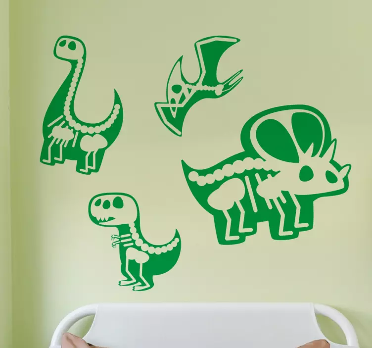 Dinosaurier röntgenvägg klistermärke - Tenstickers