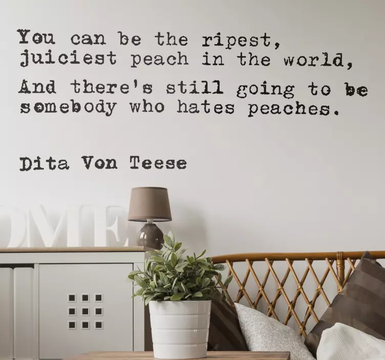 Dita von teese citat klistermärke - Tenstickers
