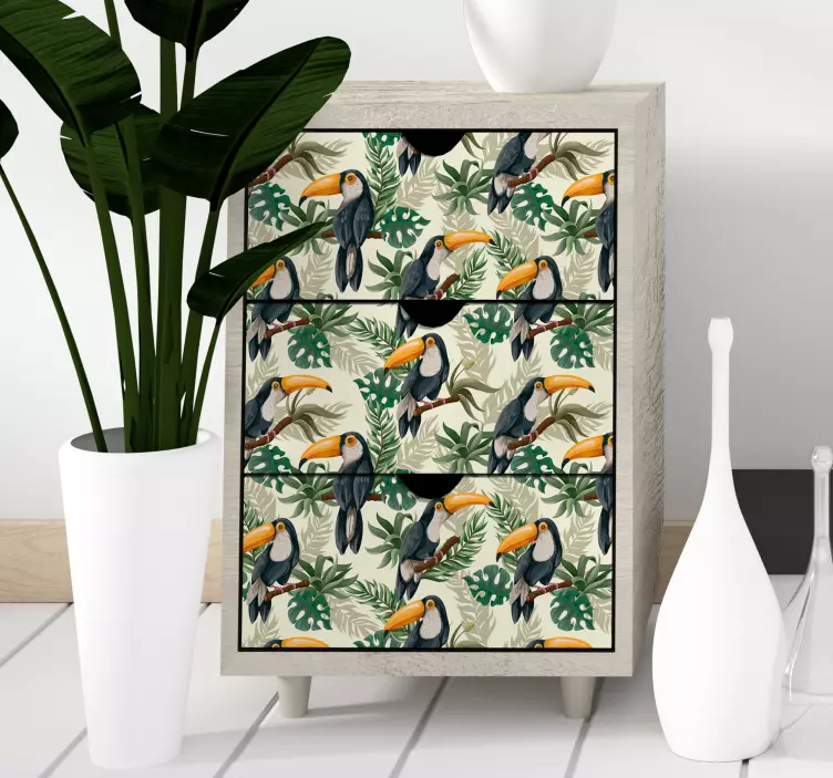 Djungel möbler vinyl klistermärke - Tenstickers