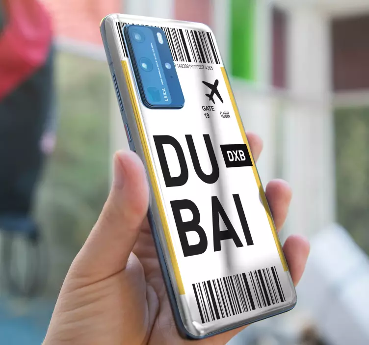 Boardingkort i dubai Huawei klistermärke - Tenstickers