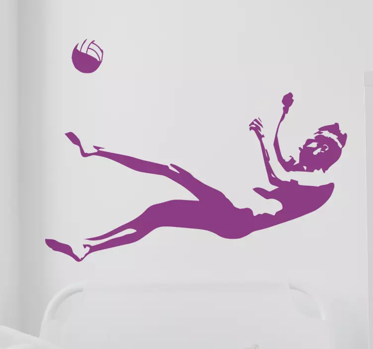 Dynamisk volleybollaction sport klistermärke - Tenstickers