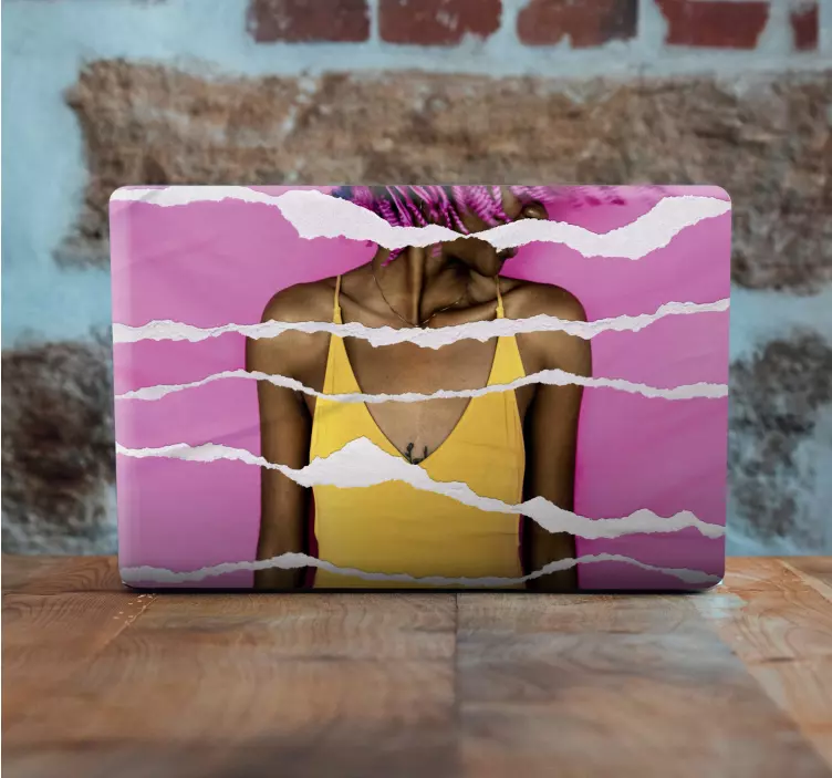 Effekt på pappersrivning klistermärke för bärbar - Tenstickers