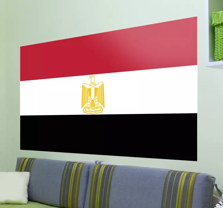 Egypten flaggan klistermärke - Tenstickers