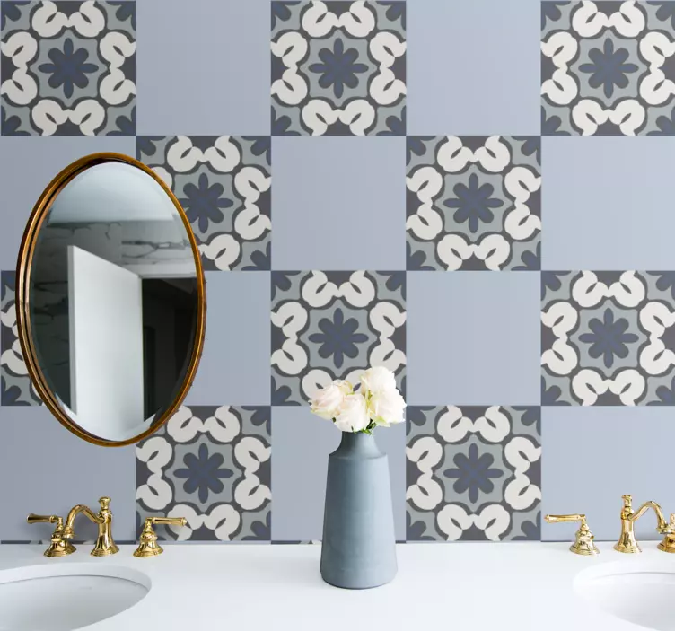 Elegant geometriskt mönster kakel klistermärke - Tenstickers