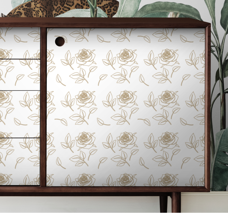 Elegant rosmönster dekorativ klistermärke - Tenstickers