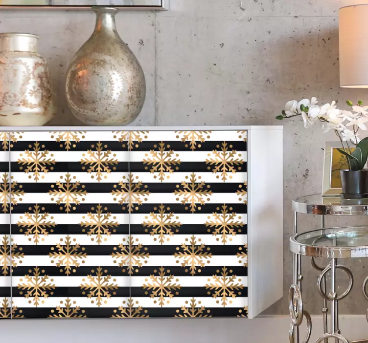 Elegant snöflingemönster event klistermärke - Tenstickers