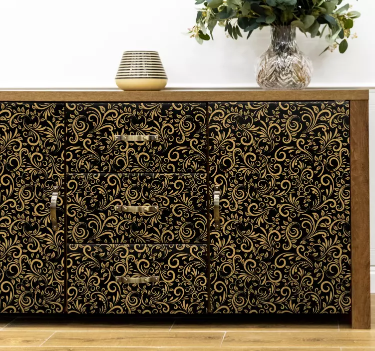 Elegant virvelmönster klistermärken til möbler - Tenstickers